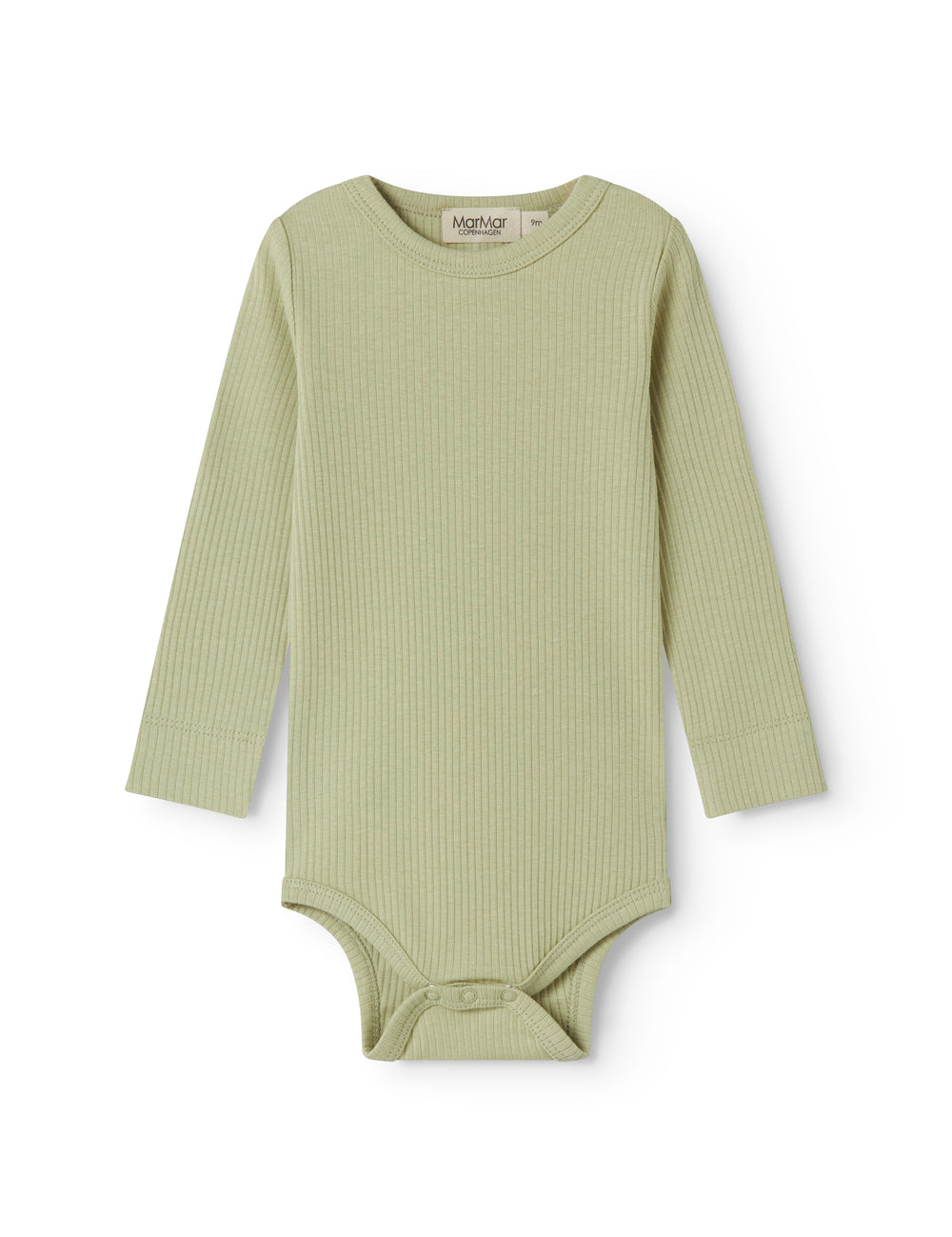 Green long-sleeved baby bodystocking