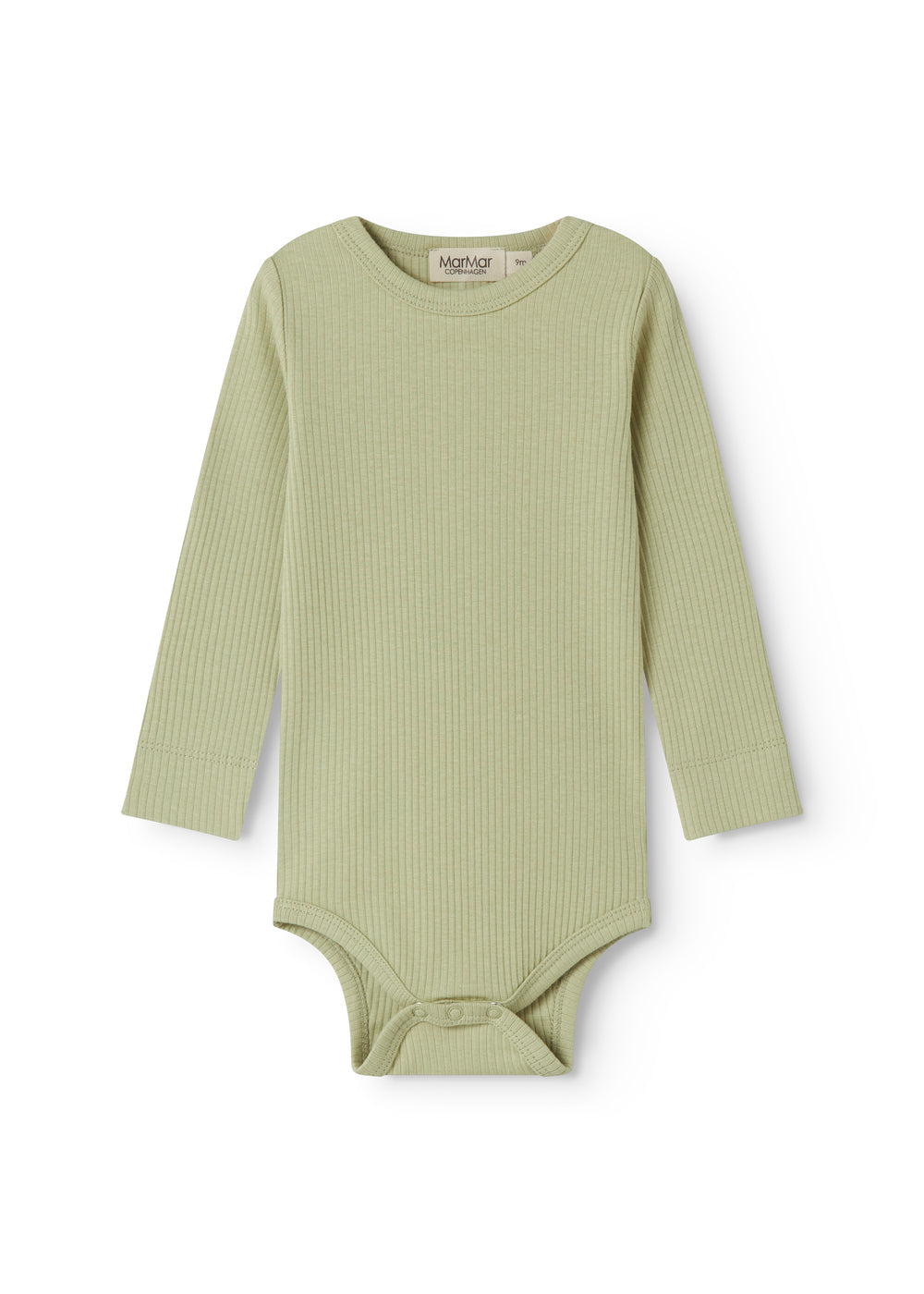 Green long-sleeved baby bodystocking