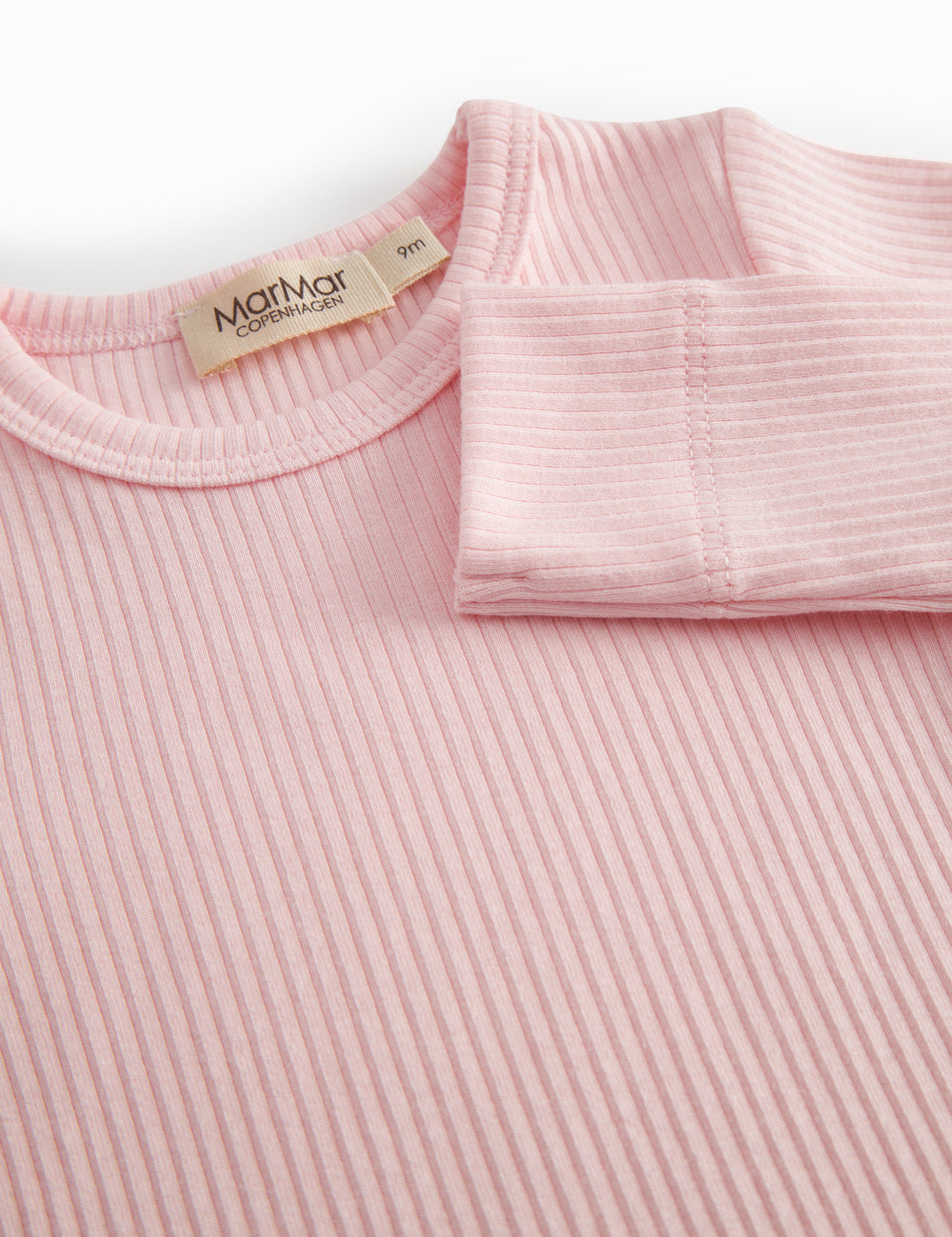 Lyserød langærmet baby bodystocking