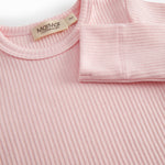 Lyserød langærmet baby bodystocking