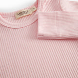 Lyserød langærmet baby bodystocking