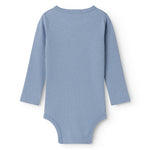 Lyseblå langærmet baby bodystocking