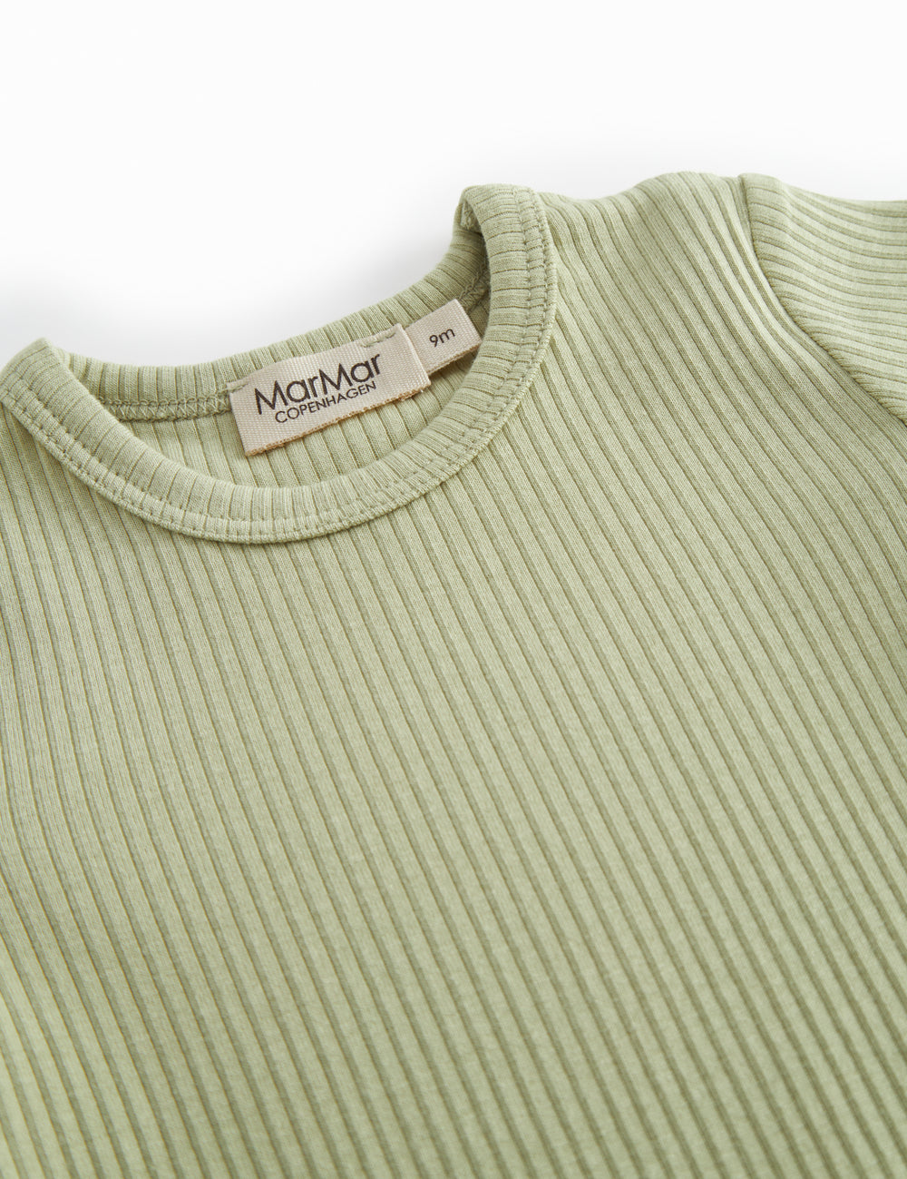 Lime green short-sleeved baby bodystocking