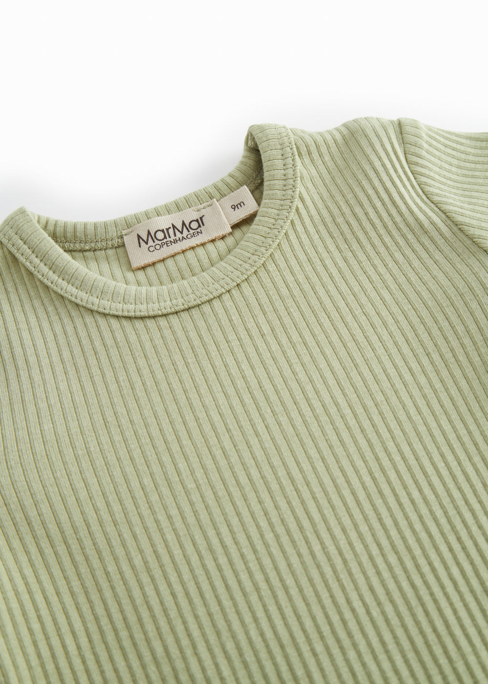 Lime green short-sleeved baby bodystocking