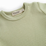 Lime green short-sleeved baby bodystocking