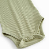 Lime green short-sleeved baby bodystocking