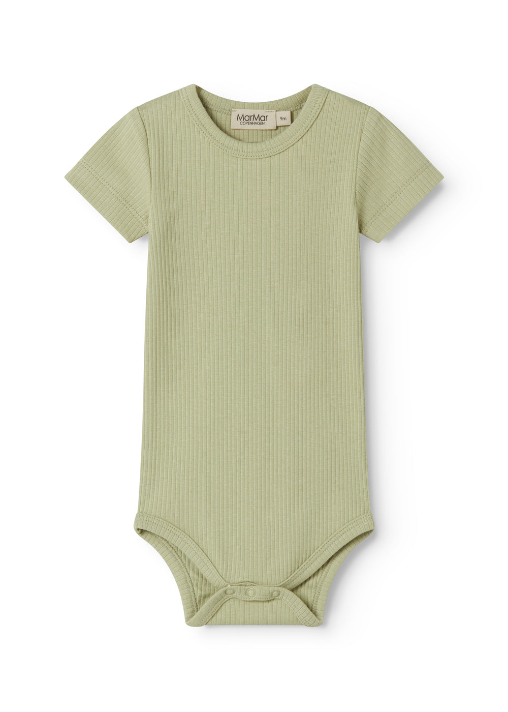 Lime green short-sleeved baby bodystocking