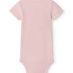 Lyserød kortærmet baby bodystocking