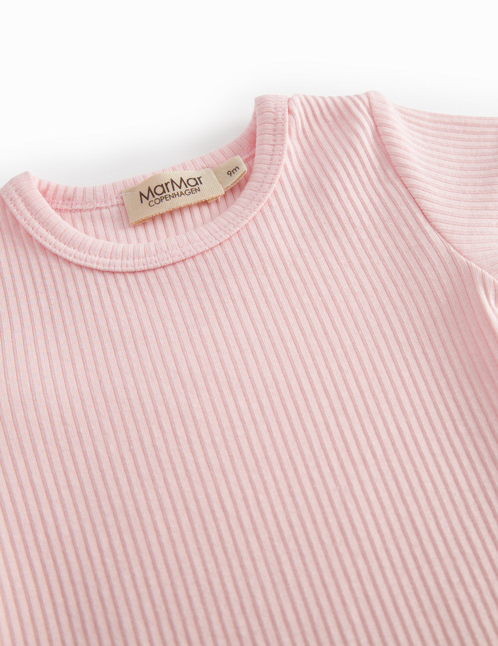 Lyserød kortærmet baby bodystocking