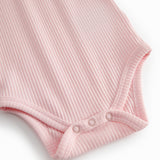 Red short-sleeved baby bodystocking