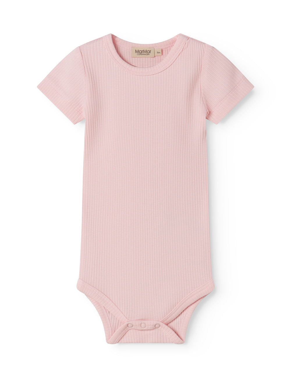 Red short-sleeved baby bodystocking