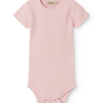 Red short-sleeved baby bodystocking