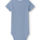 Lyseblå kortærmet baby bodystocking