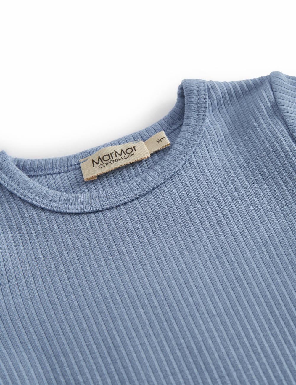 Light blue short-sleeved baby bodystocking