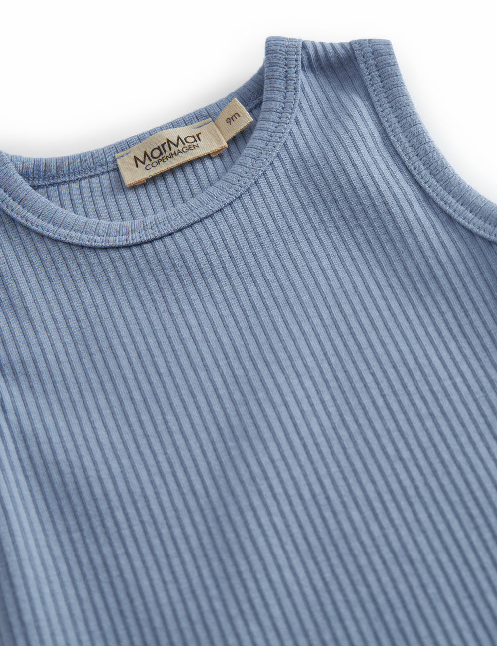 Light blue modal baby bodystocking without sleeves