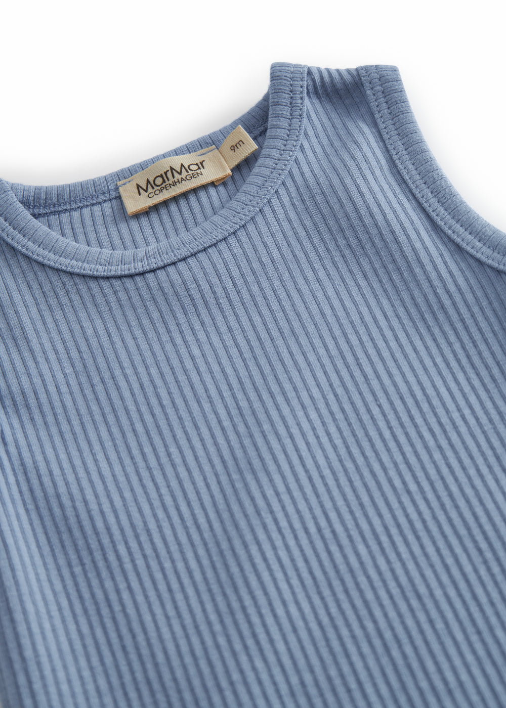 Light blue modal baby bodystocking without sleeves