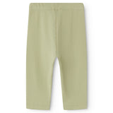 Green baby pants in ribbed modal.