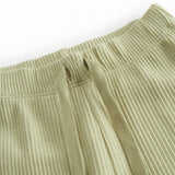 Lysegrøne babybukser i ribstrikket modal