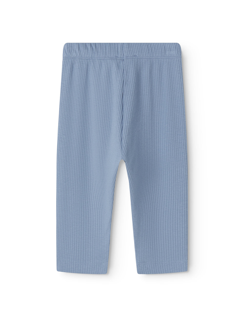 Lyseblå babybukser i ribstrikket modal