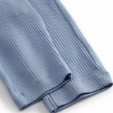 Lyseblå babybukser i ribstrikket modal