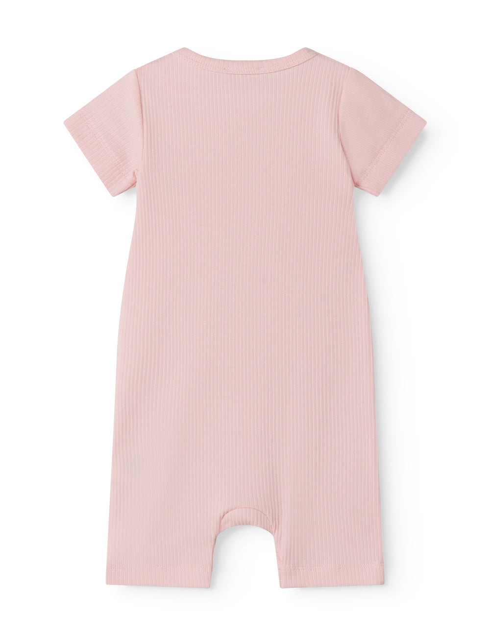 Kortærmet baby modal romper med korte ben i lyserød nuance