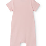 Kortærmet baby modal romper med korte ben i lyserød nuance