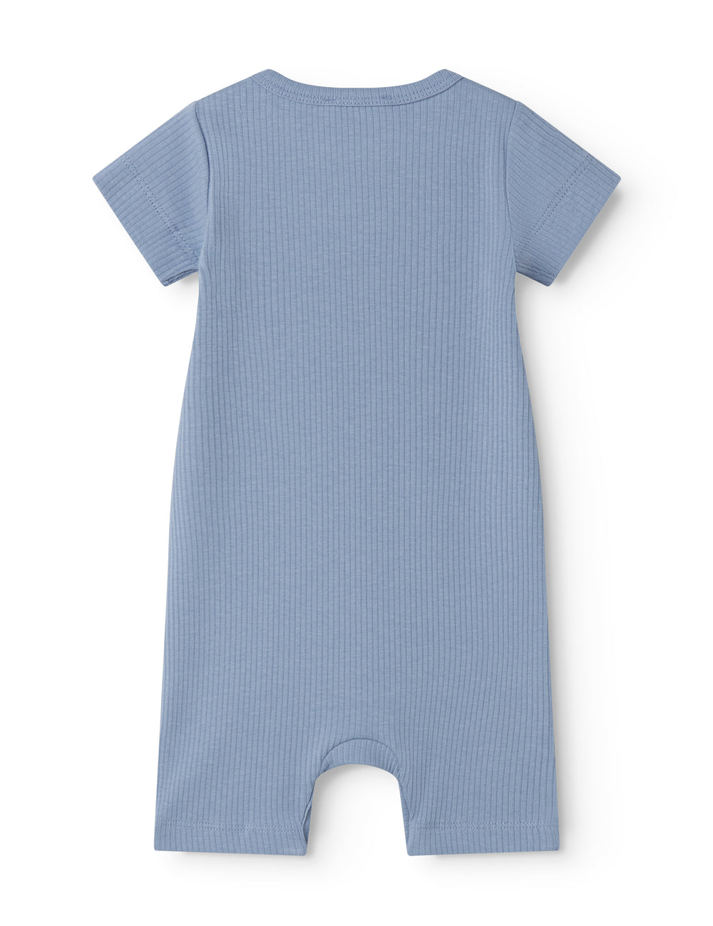Kortærmet baby modal romper med korte ben i lyseblå nuance