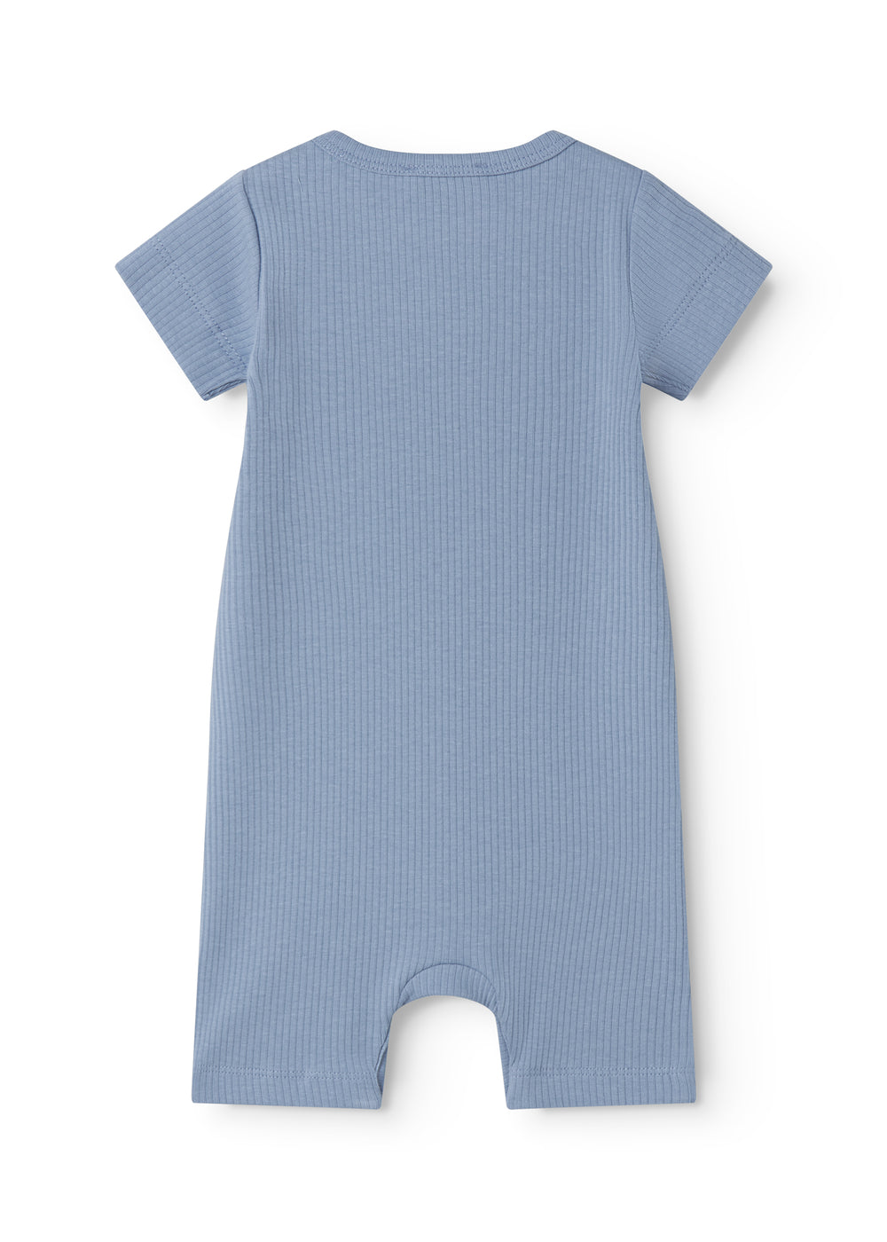 Kortærmet baby modal romper med korte ben i lyseblå nuance