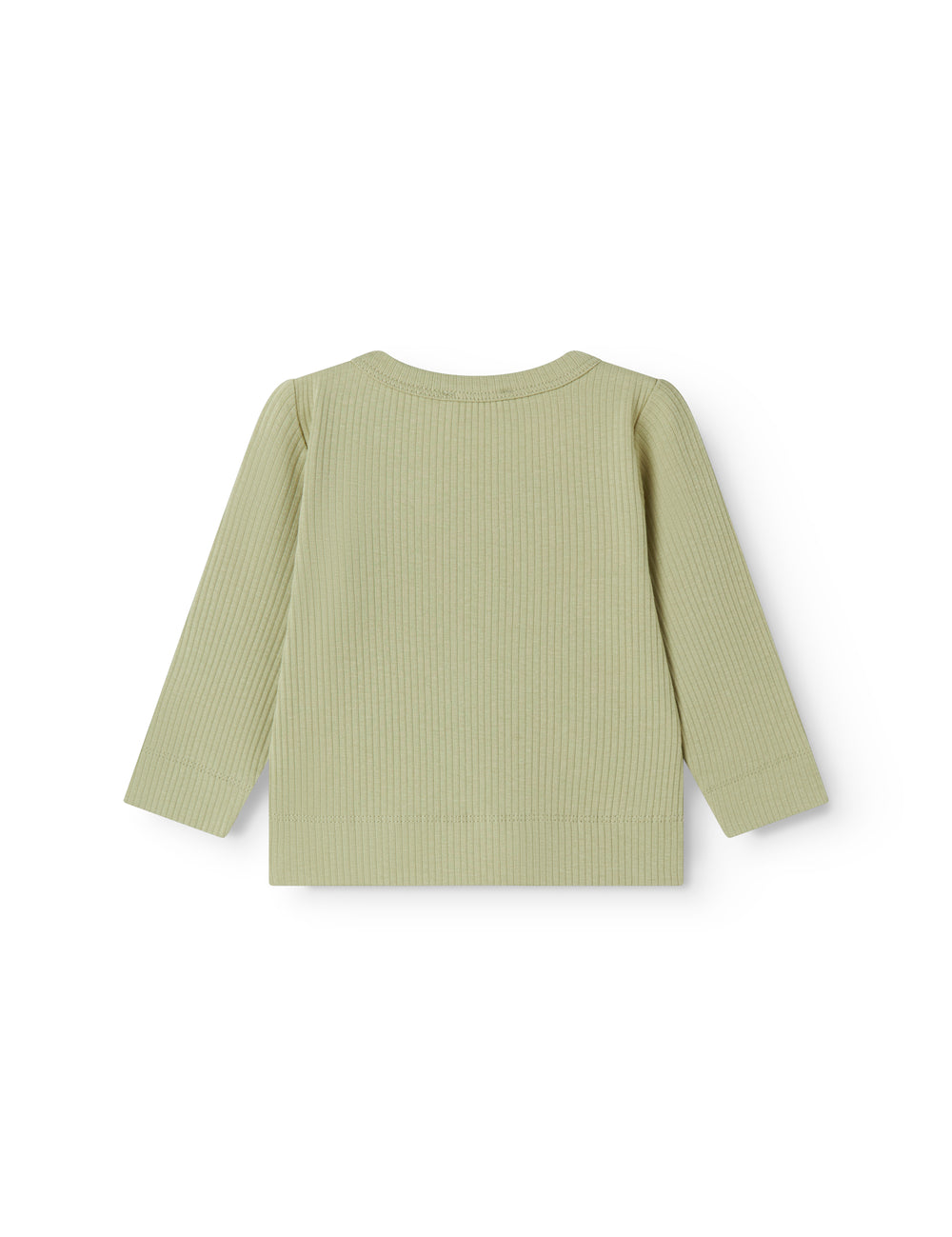 Langærmet lysegrøn modal baby cardigan med knapper