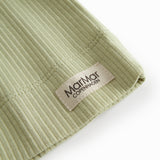 Light green langarm modal baby cardigan with buttons