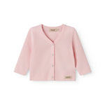 Langyarn lyserød modal baby cardigan with buttons