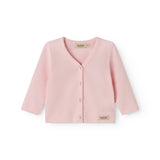 Langyarn lyserød modal baby cardigan with buttons