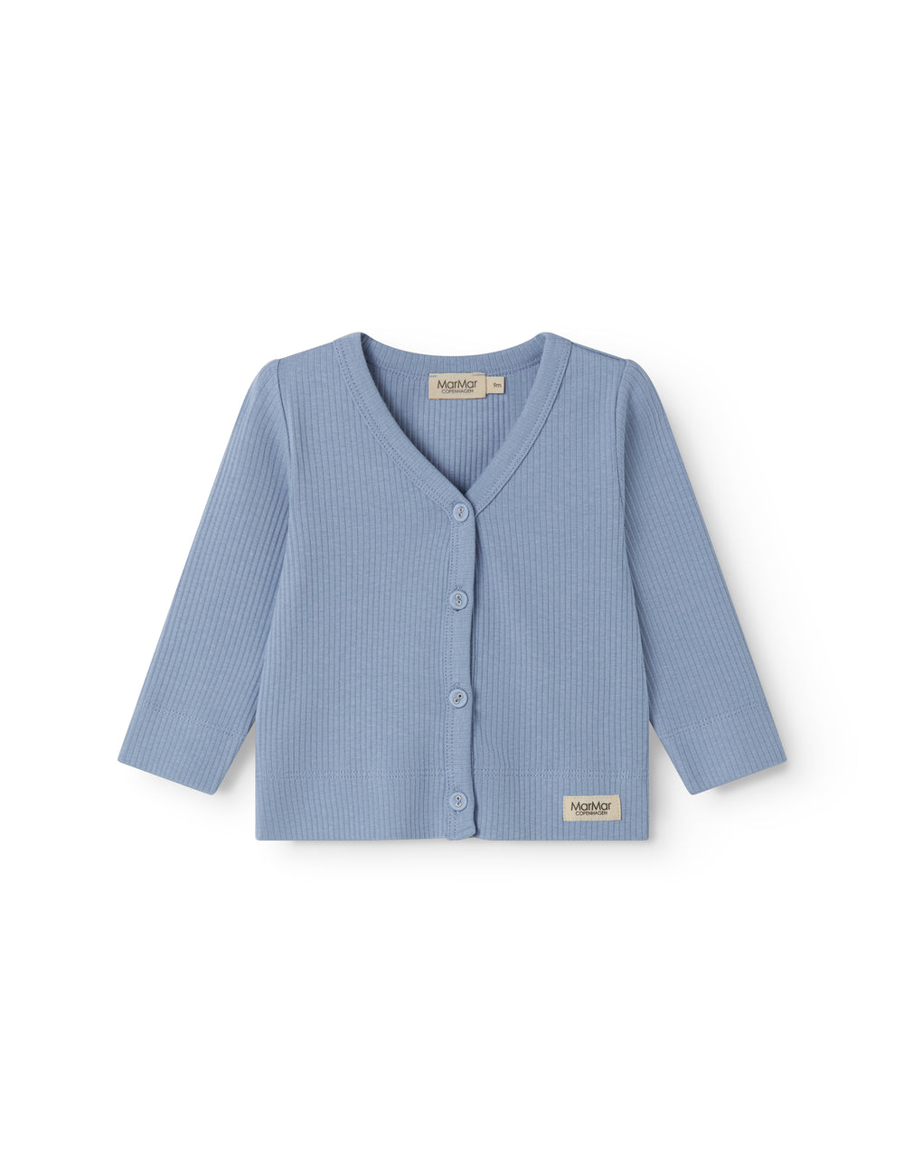 Light blue modal baby cardigan with buttons