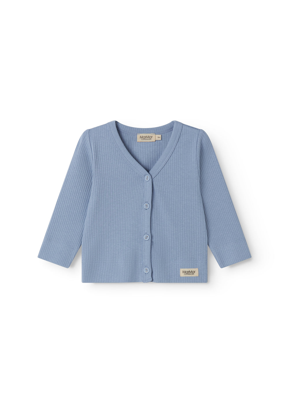 Light blue modal baby cardigan with buttons