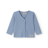 Light blue modal baby cardigan with buttons