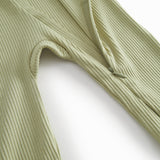 Light green langarm with zipper for children