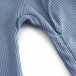 Langærmet lyseblå heldragt med lynlås til børn