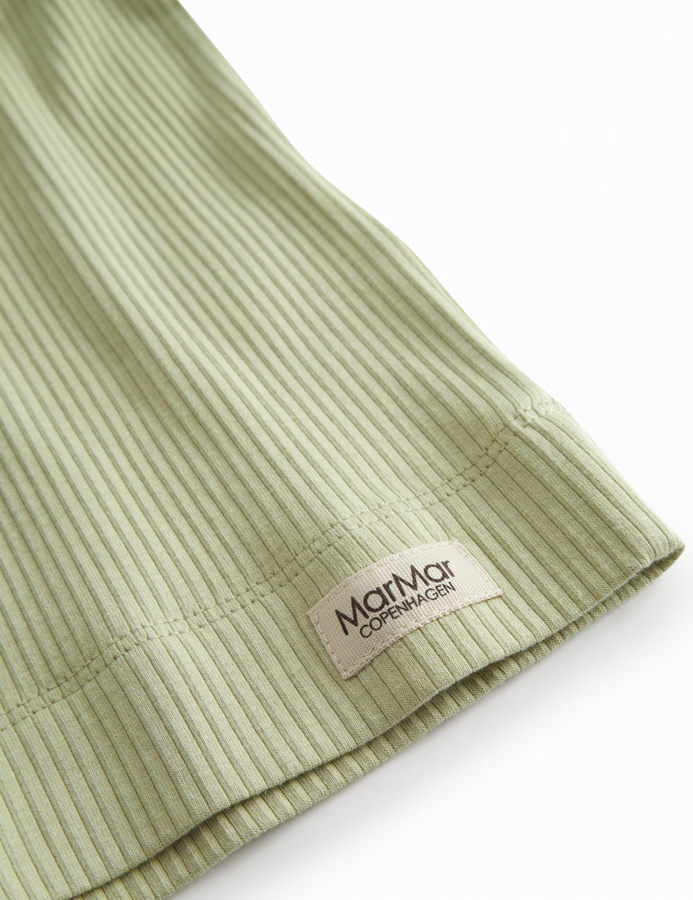 Light green modal t-shirt for children with button-up closure