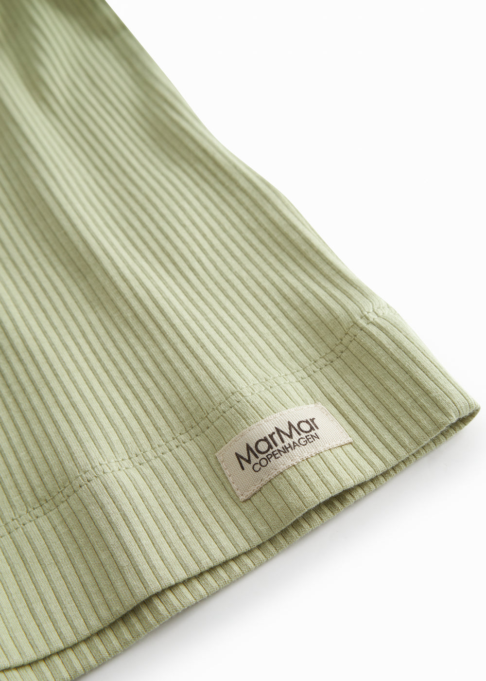 Light green modal t-shirt for children with button-up closure