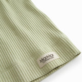 Light green modal t-shirt for children with button-up closure