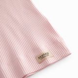 Short sleeve bright red modal t-shirt for children with button-up closure.