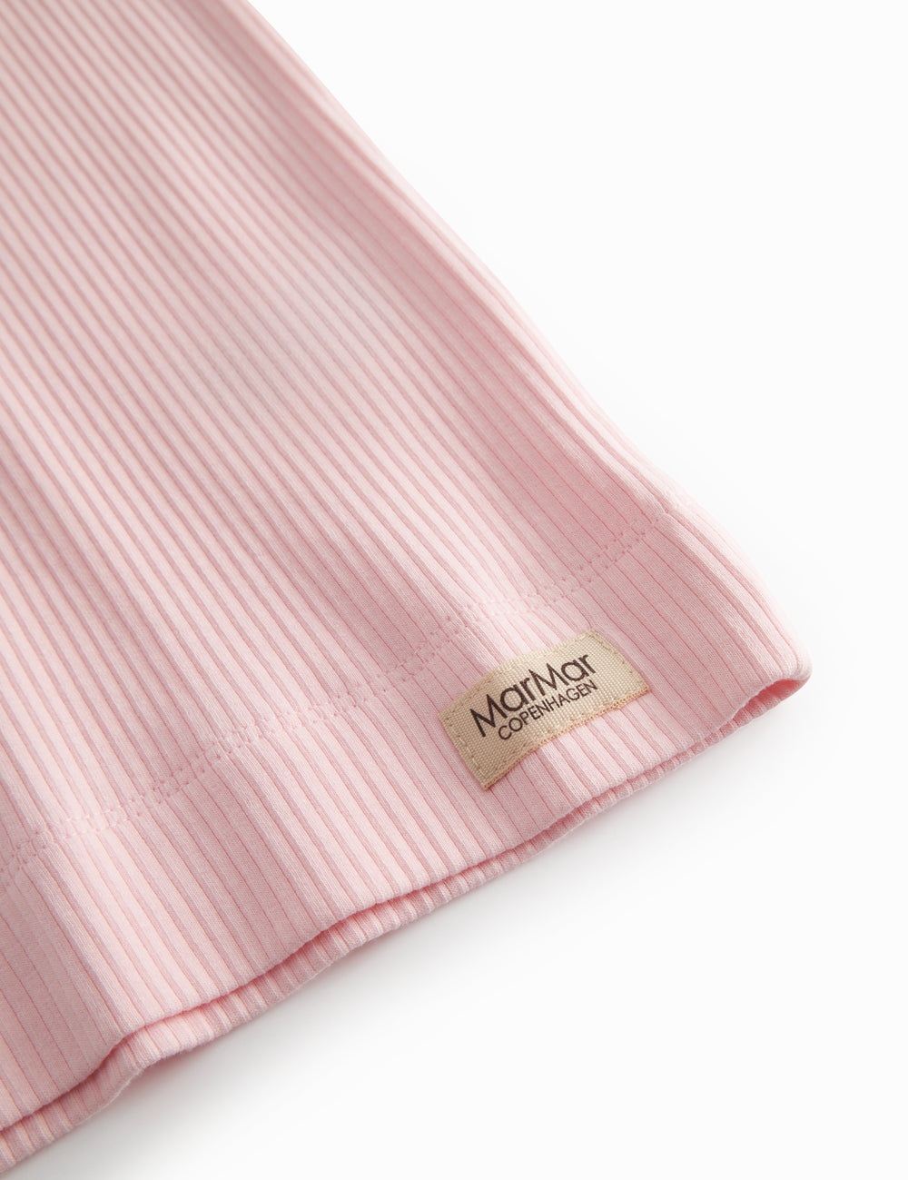 Red ribbed modal t-shirt for children