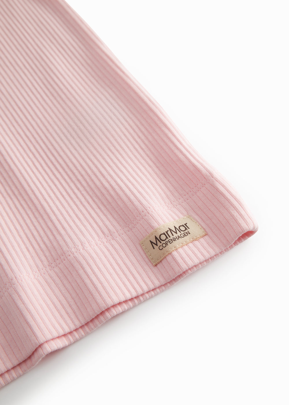 Red ribbed modal t-shirt for children