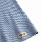 Lyseblå ribstrikket modal t-shirt til børn