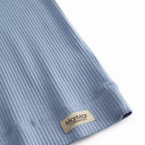 Lyseblå ribstrikket modal t-shirt til børn