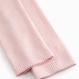 Lyserøde ribstrikket modal leggings til børn