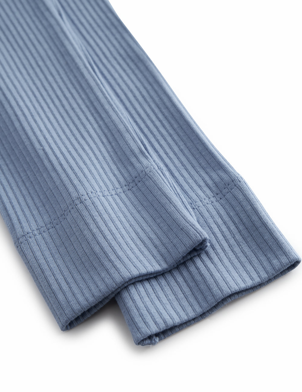 Azure Ribbed Modal Leggings for Children