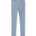 Azure Ribbed Modal Leggings for Children