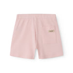 Lyserøde ribstrikket modal shorts med bindebånd til børn
