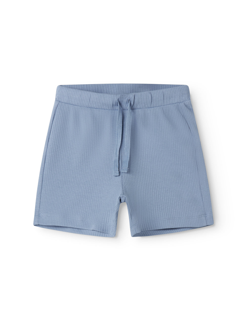 Lace blue knitted modal shorts with drawstrings for children